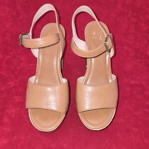 Tan Block Heel Sandals – Chic & Comfortable